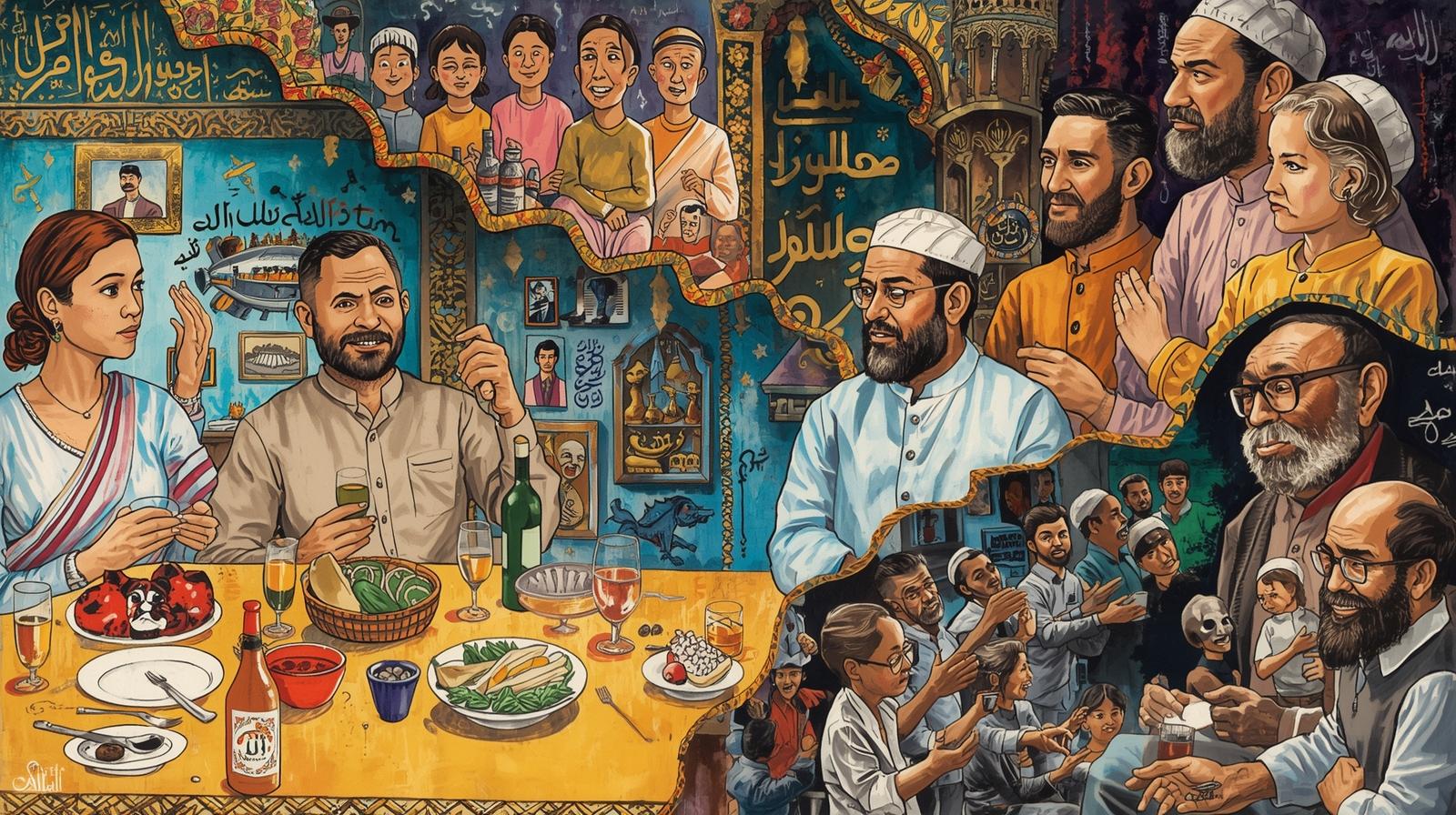 Suasana "open house" Lebaran 2026 dengan interaksi tamu dalam silaturahmi yang juga mencerminkan relasi bisnis dan aktivitas ekonomi