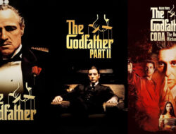 Trilogi "The Godfather" karya Francis Ford Coppola yang mengisahkan kekuasaan dan keluarga Corleone dalam sejarah film klasik Hollywood.