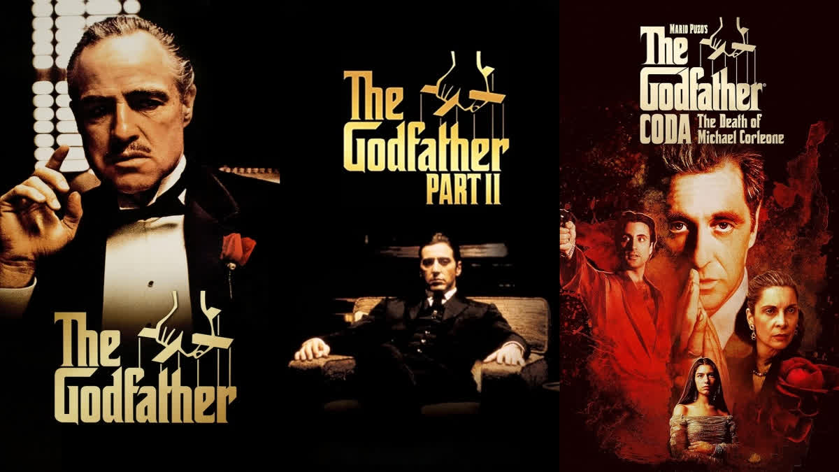 Trilogi "The Godfather" karya Francis Ford Coppola yang mengisahkan kekuasaan dan keluarga Corleone dalam sejarah film klasik Hollywood.