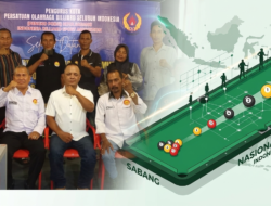Ilustrasi gabungan Muskot POBSI Sabang 2026–2030 dan konsep pembinaan biliar nasional Indonesia melalui talent pipeline dari daerah ke tingkat nasional