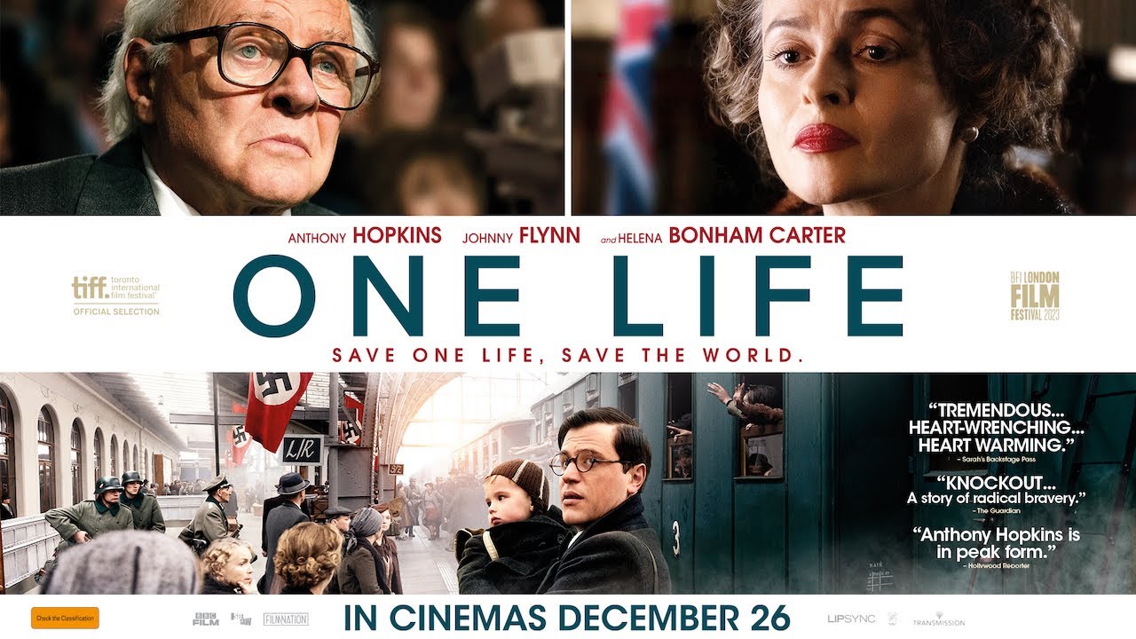Poster film One Life 2023 menampilkan Anthony Hopkins sebagai Nicholas Winton dalam kisah penyelamatan 669 anak dari Holocaust dan relevansinya dengan krisis kemanusiaan global 2026